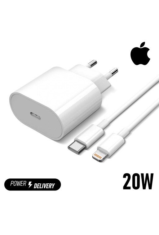 Caricabatterie da Muro USB-C 20W + Cavo da 1m Originale Apple