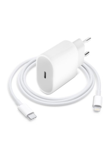 Caricabatterie da Muro USB-C 20W + Cavo da 1m Originale Apple