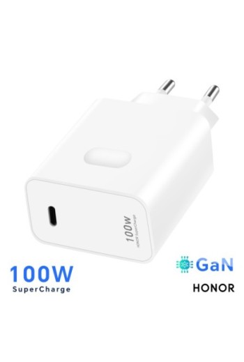 Caricatore da muro USB-C originale Honor SuperCharge 100W – Ricarica ultraveloce – Bianco