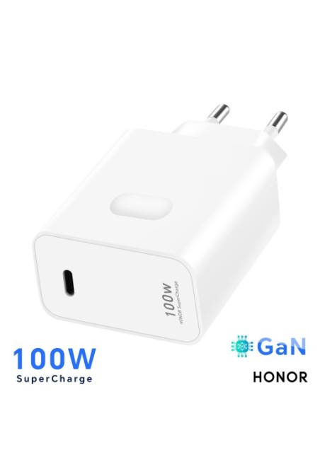 Caricatore da muro USB-C originale Honor SuperCharge 100W – Ricarica ultraveloce – Bianco