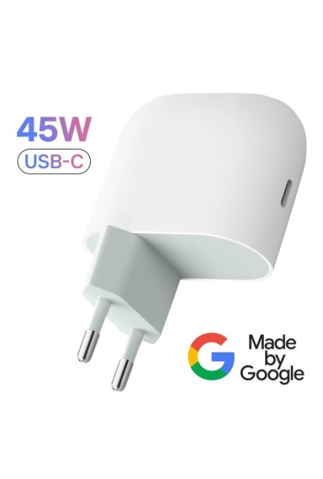 Caricabatterie originale Google USB-C Power Delivery 3.1 - carica rapida 45W - bianco