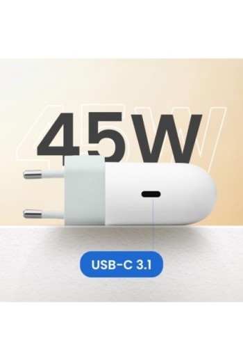 Caricabatterie originale Google USB-C Power Delivery 3.1 - carica rapida 45W - bianco