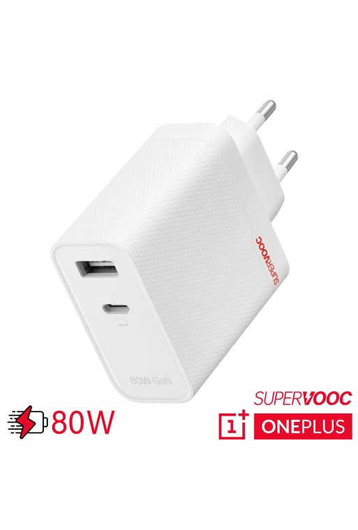 Caricabatterie da muro USB OnePlus SuperVOOC 80W - bianco