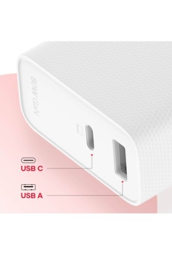 Caricabatterie da muro USB OnePlus SuperVOOC 80W - bianco