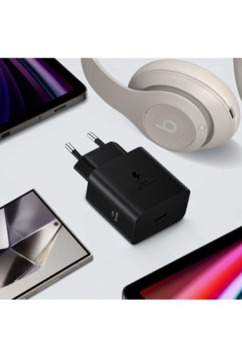 Caricabatterie da muro originale Samsung USB-C 45W + cavo USB-C - nero