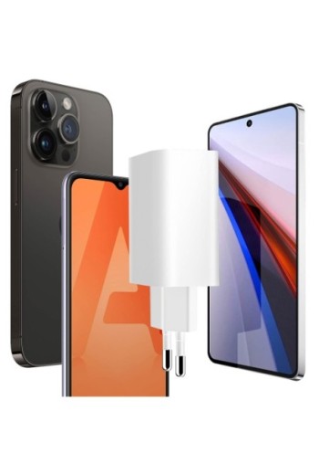 Caricabatterie USB da 33W + cavo da USB a USB-C prodotto originale Xiaomi - bianco