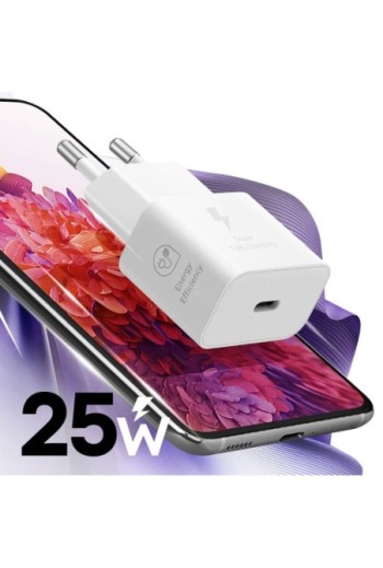 Caricabatterie USB-C 25W tecnologia GaN - prodotto originale Samsung bianco