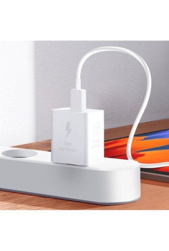 Caricabatterie USB-C 25W tecnologia GaN - prodotto originale Samsung bianco