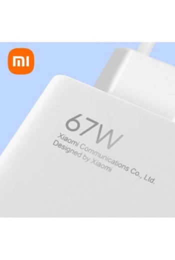 Caricatore da parete originale Xiaomi USB 67W con cavo da USB a USB-C - bianco