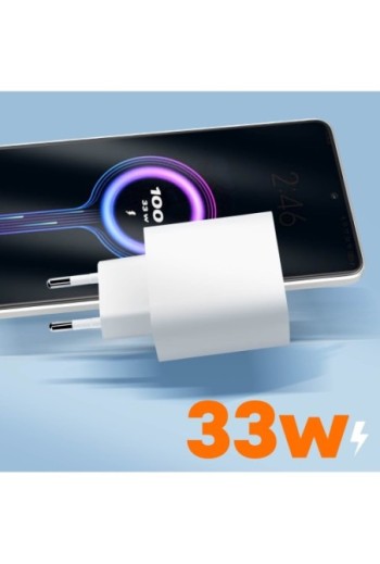 Caricabatterie spina originale Xiaomi USB + USB-C 33W - bianco