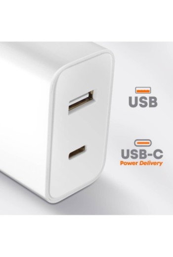 Caricabatterie spina originale Xiaomi USB + USB-C 33W - bianco