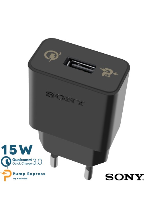 Caricabatterie originale Sony USB 15W Quick Charge 3.0 - nero