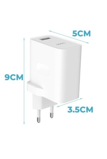 Caricabatterie originale Oppo USB 30W + cavo da USB a USB-C - bianco