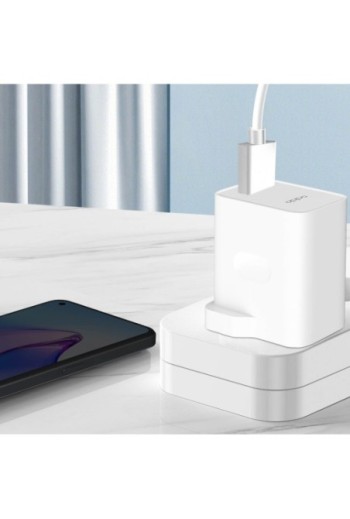 Caricabatterie originale Oppo USB 30W + cavo da USB a USB-C - bianco