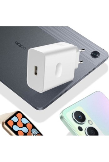 Caricabatterie originale Oppo USB SuperVOOC 33W + cavo da USB a USB-C - bianco