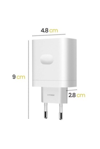 Caricabatterie originale Oppo USB SuperVOOC 33W + cavo da USB a USB-C - bianco