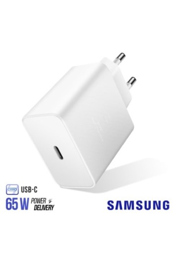 Caricabatterie da muro USB-C 65W originale Samsung Travel Charger (TA865W) - bianco