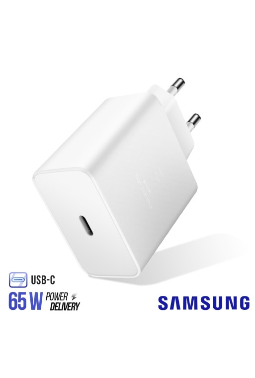 Caricabatterie da muro USB-C 65W originale Samsung Travel Charger (TA865W) - bianco