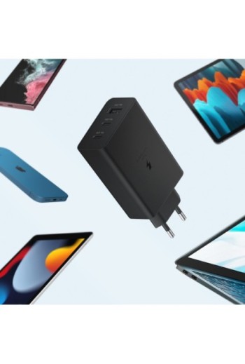 Caricabatterie da Muro Originale Samsung EPT6530 Power Delivery 65W USB + Doppio USB-C - Nero