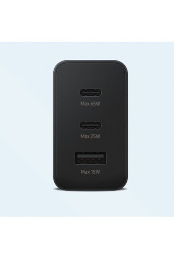 Caricabatterie da Muro Originale Samsung EPT6530 Power Delivery 65W USB + Doppio USB-C - Nero