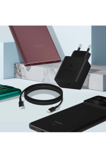 Caricabatterie Originale Samsung (Service Pack EP-T4510XBEGEU) USB-C 45W + Cavo USB-C Quick Charge - Nero