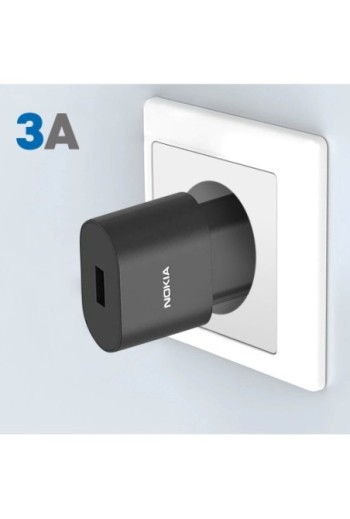 Caricatore da parete con cavo USB-C 3A integrato Microsoft - nero