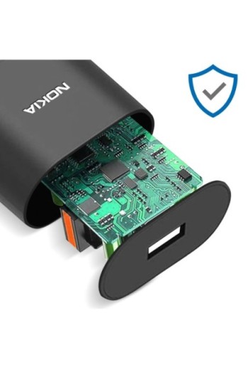 Caricatore da parete con cavo USB-C 3A integrato Microsoft - nero