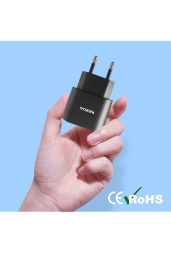 Caricatore da parete con cavo USB-C 3A integrato Microsoft - nero