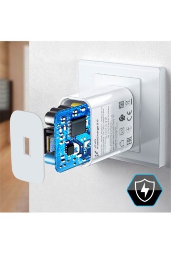 Caricabatterie originale Vivo + cavo USB-C ricarica rapida 18W - Bianco