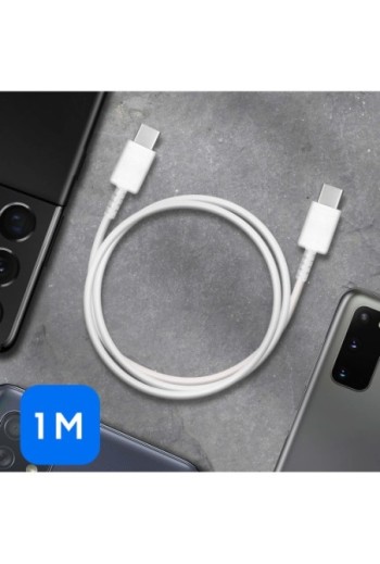 Caricabatteria USB-C originale Samsung da 25 W Cavo da USB-C a USB-C Power Delivery 3.0 - bianco