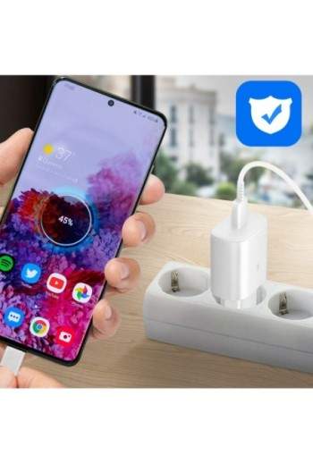 Caricabatteria USB-C originale Samsung da 25 W Cavo da USB-C a USB-C Power Delivery 3.0 - bianco