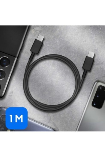 Caricabatteria USB-C originale Samsung da 25 W Cavo da USB-C a USB-C Power Delivery 3.0 - nero