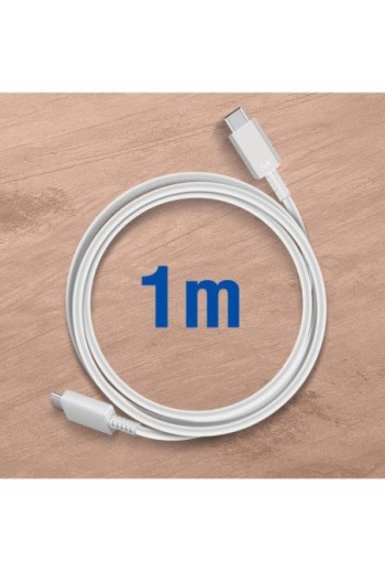 Caricabatterie da Muro USB-C Originale Samsung da 45 W + Cavo da USB-C a USB-C Super Fast Charging 2.0 - Bianco