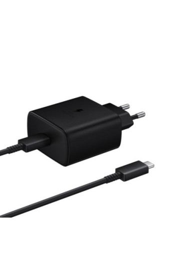 Caricabatterie da Muro USB-C Originale Samsung da 45 W + Cavo da USB-C a USB-C Super Fast Charging 2.0 - Nero