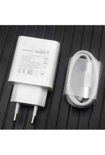 Caricabatterie Huawei SuperCharge 40W Ricarica Rapida + Cavo USB-C - Bianco