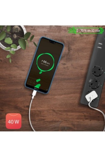 Caricabatterie Huawei SuperCharge 40W Ricarica Rapida + Cavo USB-C - Bianco