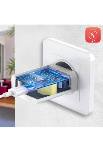 Caricabatterie Huawei SuperCharge 40W Ricarica Rapida + Cavo USB-C - Bianco