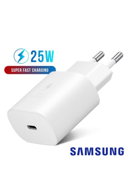 Caricabatterie ultra-veloce USB-C Power Delivery 25W Originale Samsung EP-TA800EWE - Bianco