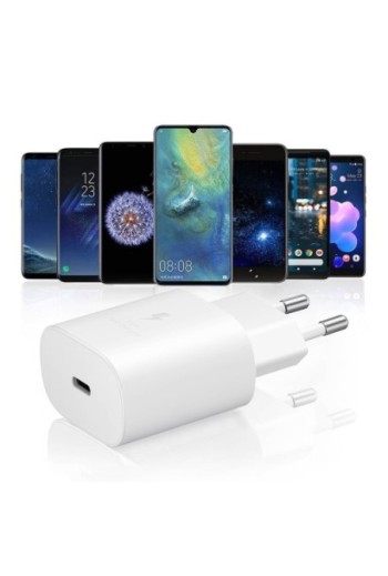 Caricabatterie ultra-veloce USB-C Power Delivery 25W Originale Samsung EP-TA800EWE - Bianco