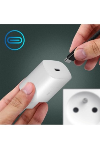 Caricabatterie ultra-veloce USB-C Power Delivery 25W Originale Samsung EP-TA800EWE - Bianco