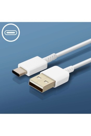 Caricabatterie USB originale Samsung Quick Charge 3.0 + cavo USB-C - Bianco