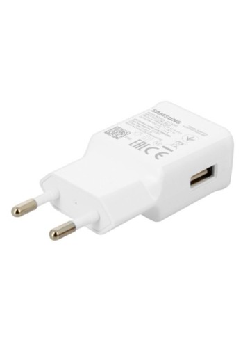 Caricabatterie originale Samsung Quick Charge Charger QC 3.0 Porta USB 15W EP-TA200EBE - bianco