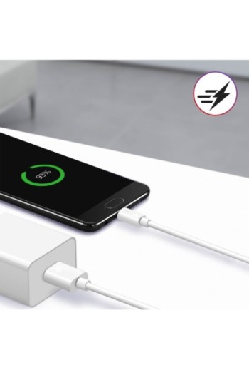 Caricatore CA Huawei SuperCharge (max 40W) con cavo USB Tipo-C (1m) - Bianco