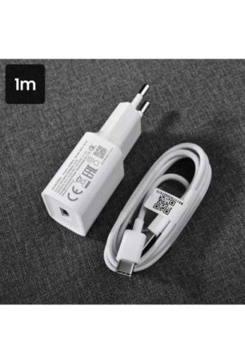 Caricabatterie da muro originale Xiaomi (18W) + cavo USB-C - bianco
