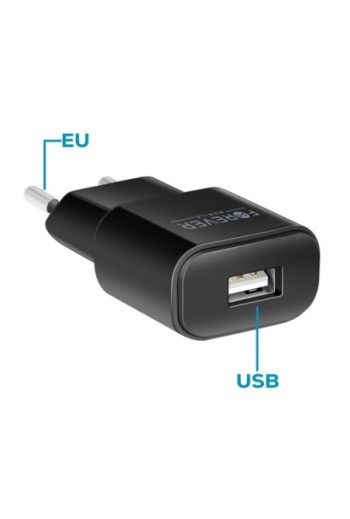 Caricabatterie da 1A con cavo USB tipo C 1.2m Forever - Nero