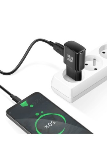 Caricatore USB Quick Charge 2.0 con cavo micro USB 1m - Blue Star Nero