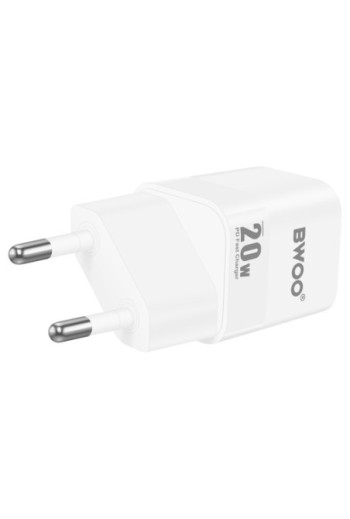 Caricatore da muro USB-C Power Delivery 20W – Bwoo Bianco