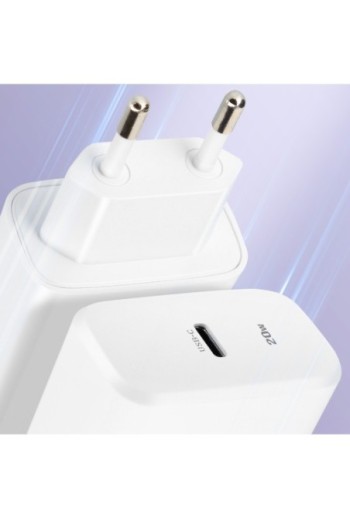 Caricabatterie USB-C Power Delivery 20W Maxlife - bianco