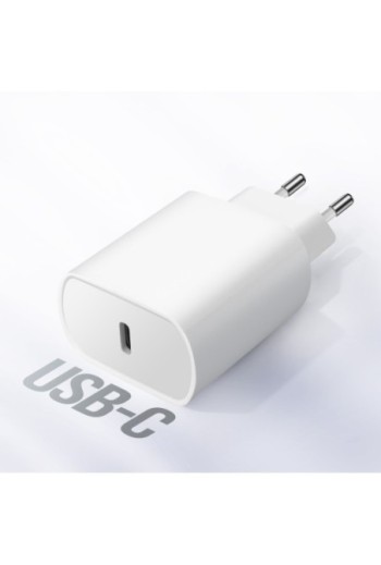 Caricabatterie USB-C per Smartphone e Tablet Power Delivery 20W - Bianco