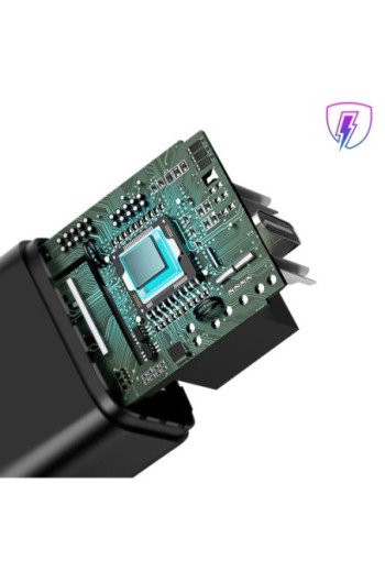 Caricabatterie da Parete USB-C Akashi Carica Rapida 20 W - Nero